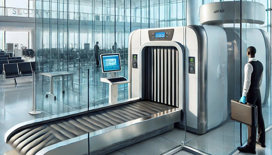 Lead glass at airports - protection against X-ray radiation. Lead glass at airports.